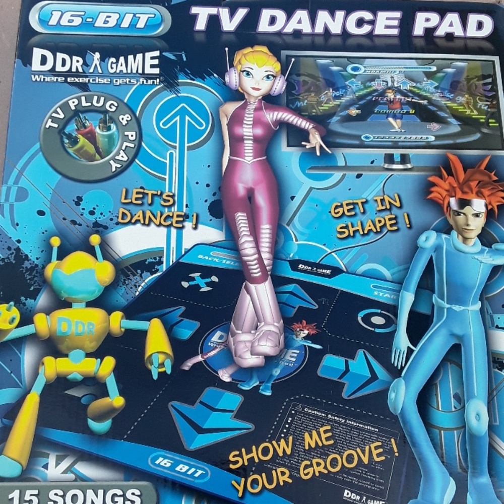 TV Plug & Play Dance Pad w/15 Songs NEW